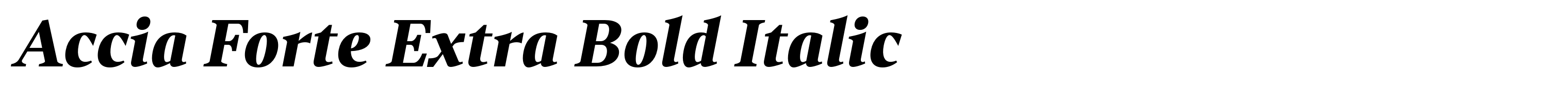 Accia Forte Extra Bold Italic